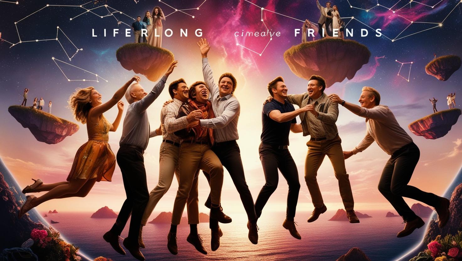 A beautiful image representing lifelong friendships