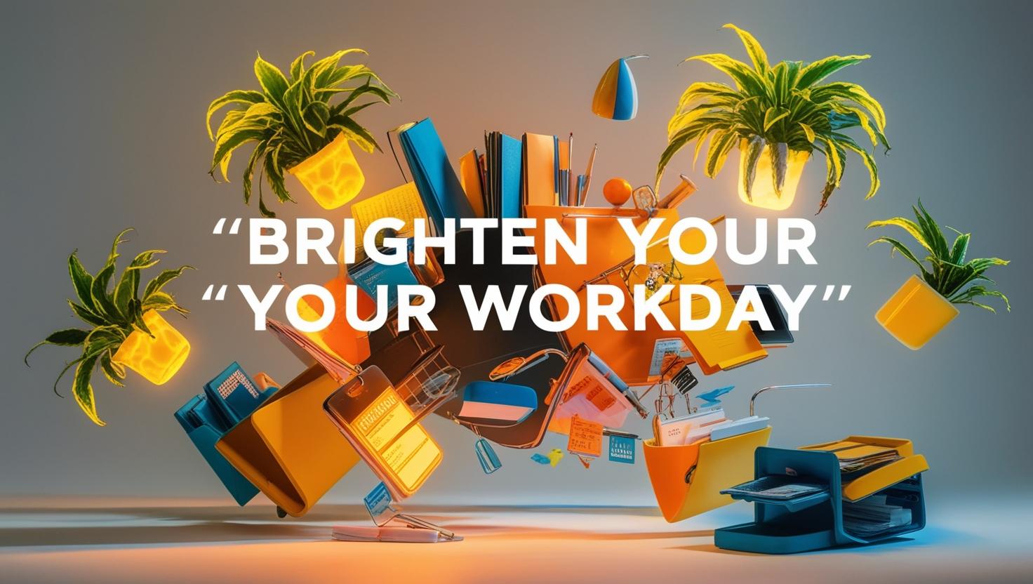 Brightening workday illustration
